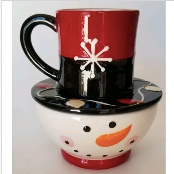 Ceramic Coffee Mug Soup Bowl Christmas - Picture 5 of 5